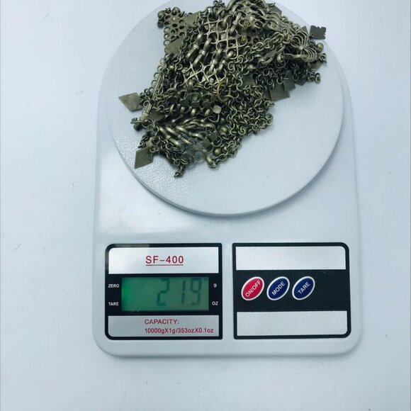 Silver Kuchi Vintage five Dangling Pendants Necklace, Nomadic Gypsy - Picture 10 of 10